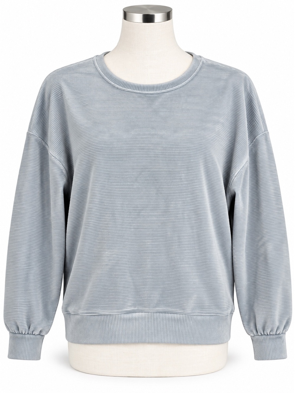 37 Orchard Women’s M Icy Blue Velour Velvet Sweatshirt Pullover